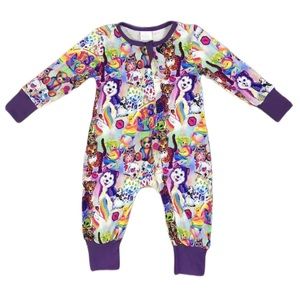 Lisa Frank Bamboo Zip Sleeper Romper